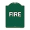 Signmission Designer Series Sign-Fire, Green & White Aluminum Architectural Sign, 18" x 24", GW-1824-23966 A-DES-GW-1824-23966 - alternate 1